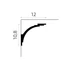 Kép 3/4 - MD105 fehér festhető mennyezeti díszléc